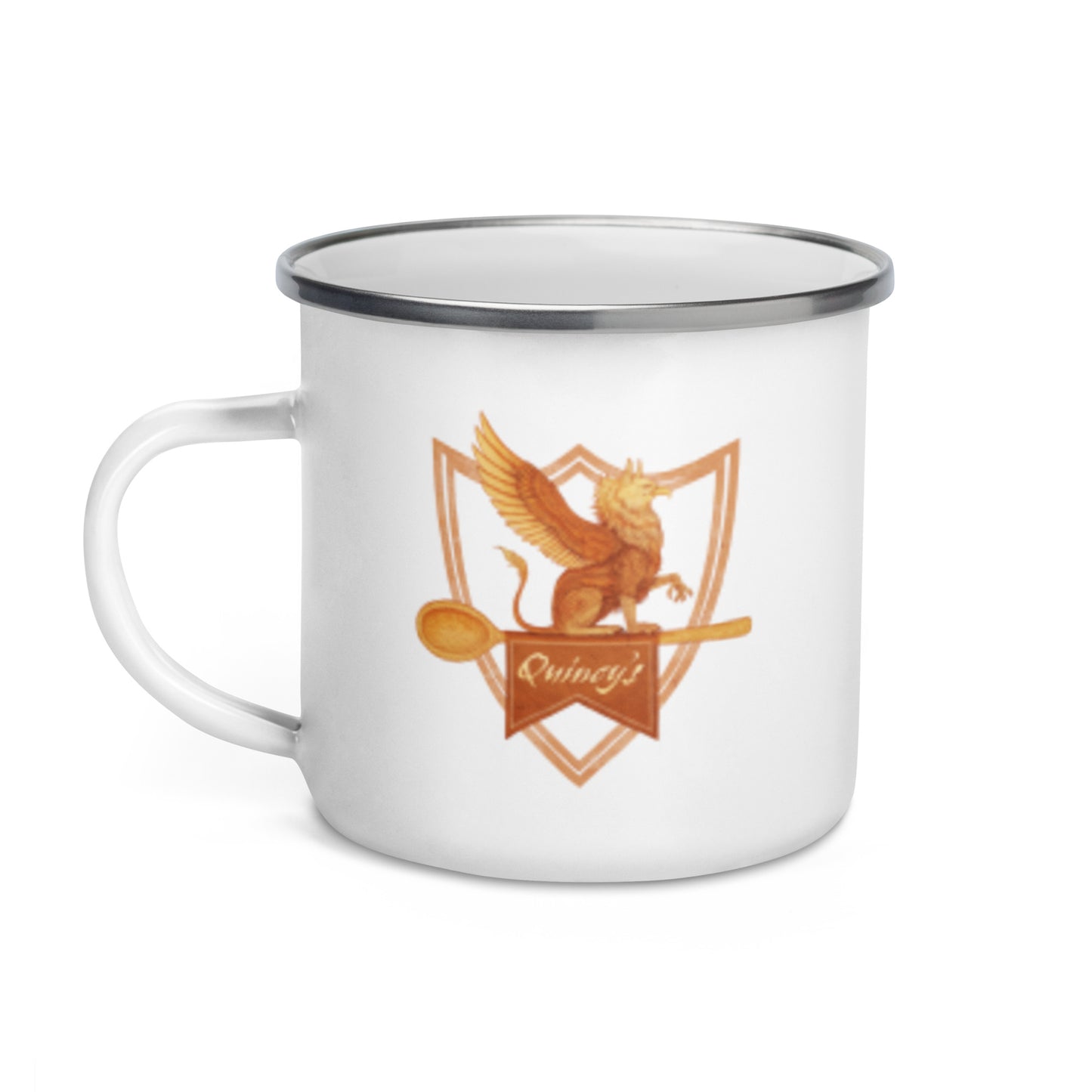 Quincy's Tavern Logo Enamel Mug