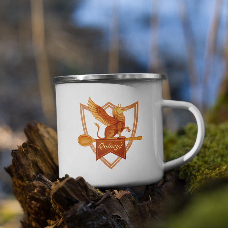 Quincy's Tavern Logo Enamel Mug