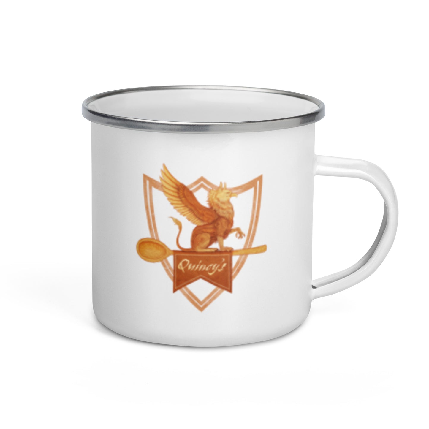 Quincy's Tavern Logo Enamel Mug