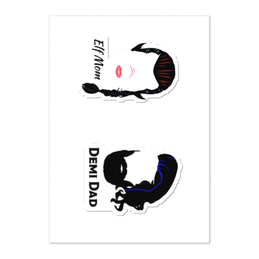 Smoking Barrel, Elf Mom and Demi Dad Sticker sheet