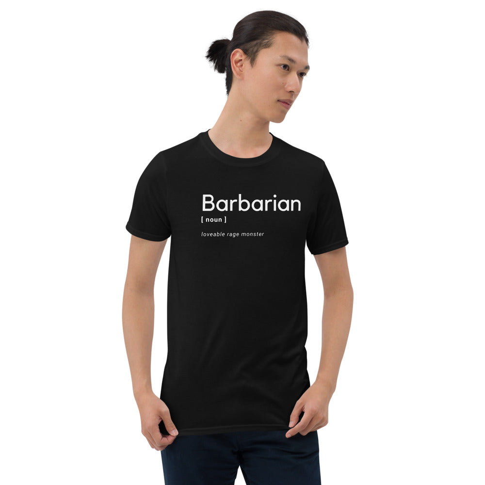 DnD Shirt, Barbarian Class Definition