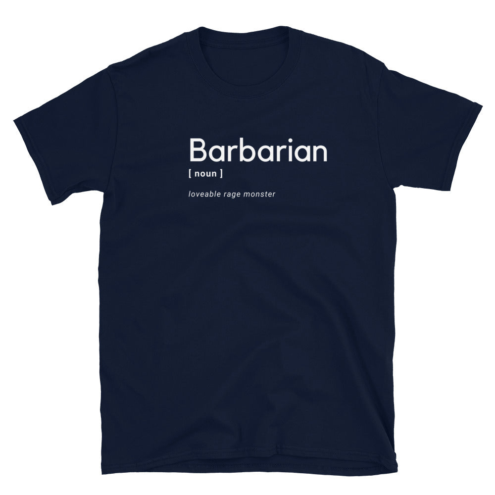 DnD Shirt, Barbarian Class Definition